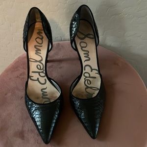 Sam Eldeman black 3” heels size 9